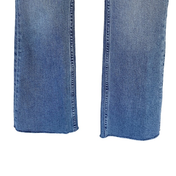 All Saints Zoe Cropped Bootcut Jeans in Light Indigo Blue - Picture 5 of 9